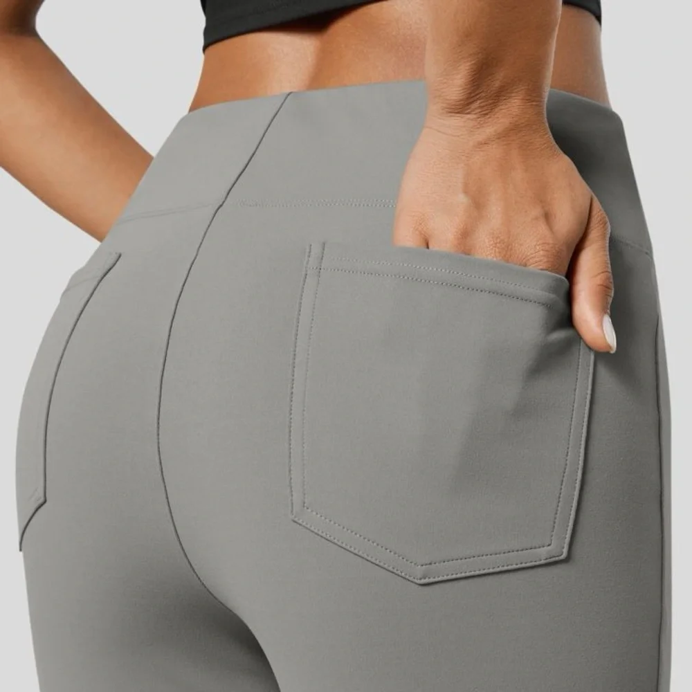 Halara Halara Flex™ High Waisted Back Side Pocket Slight Flare Work Pants - Picture 4 of 7